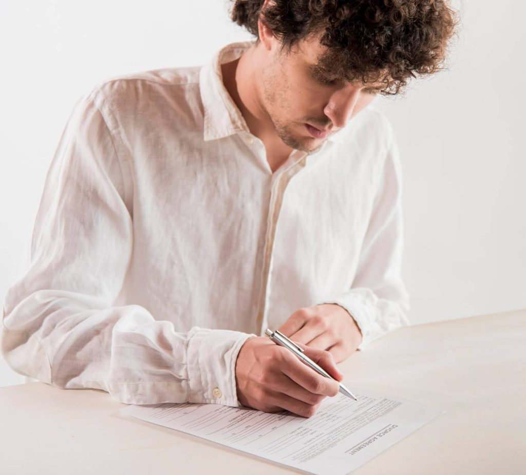 filling out petition for divorce in clark county